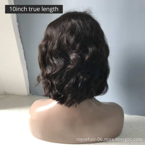 Fashion Style  Brazilian Human Hair Curly Bob Wig Cuticle Aligned  Human Hair Lace Front Wig Body Wave For Black Women